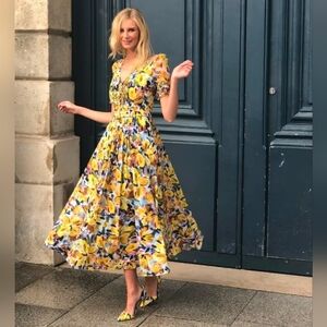 Badgley Mischka Printed Shirt Dress Size 4